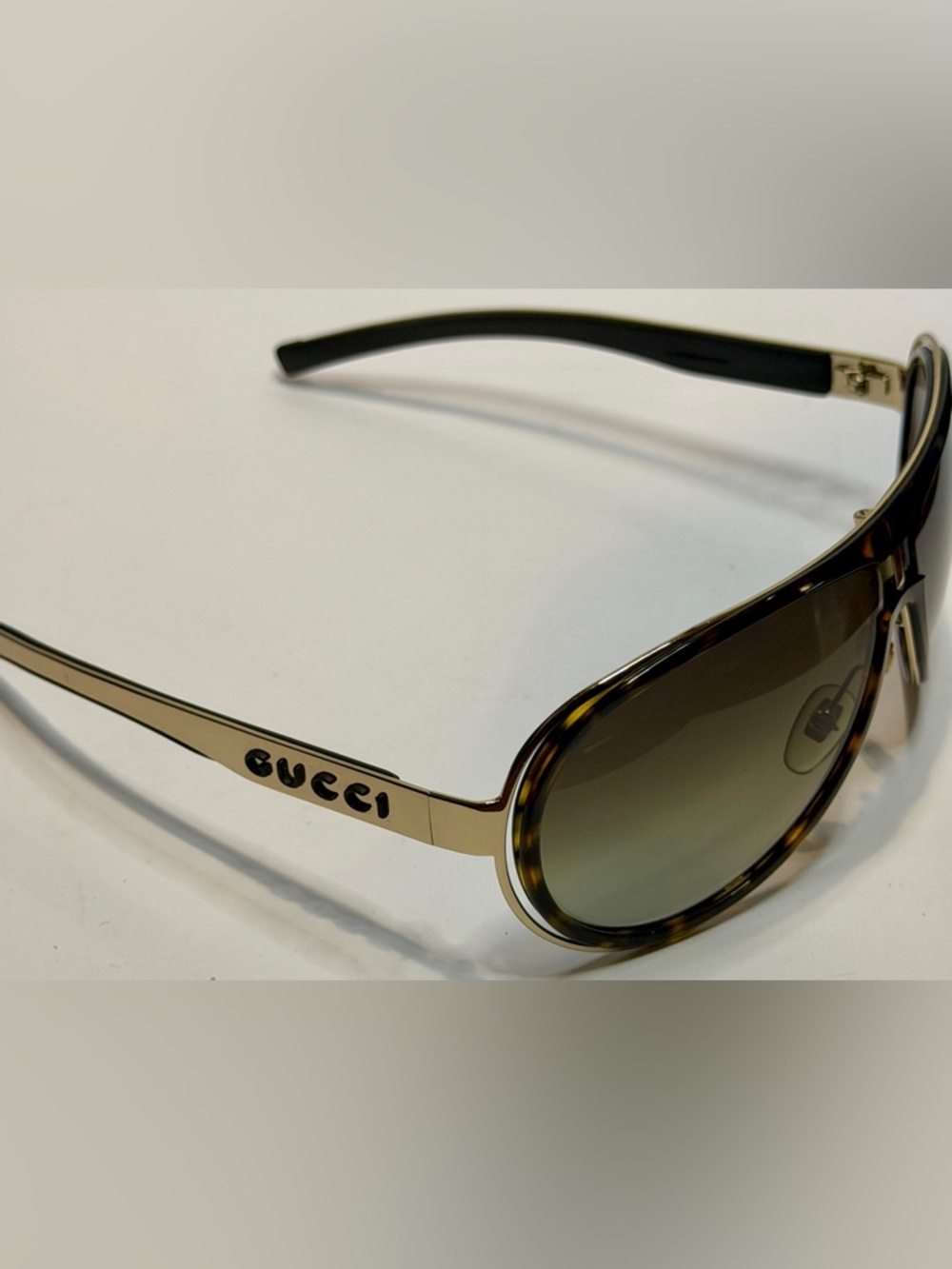 Gucci GG1566/S Aviator Sunglasses Tortoise Gold Gradient Lens w/ Case - Picture 6 of 15